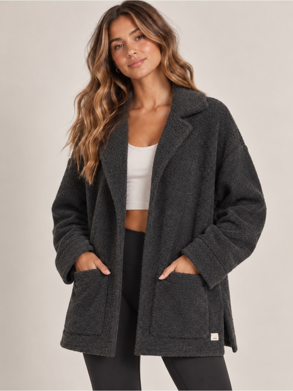 Vuori Greenwich Boucle Jacket in Black Heather Size M/L NWT